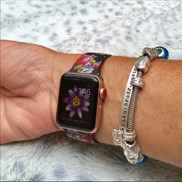 FLORAL APPLE WATCHBAND WATCH BAND 38/40mm 40/42mm - Picture 4 of 5